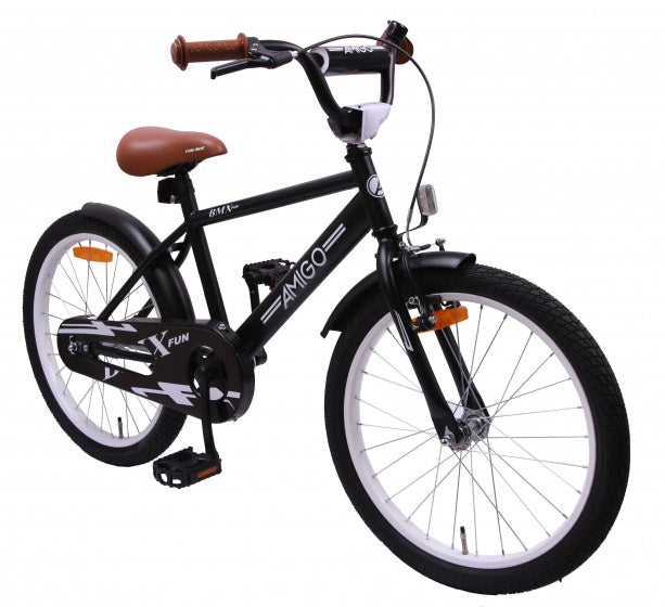 Amigo Fun 20 Inch 32 cm Jongens Terugtraprem Matzwart