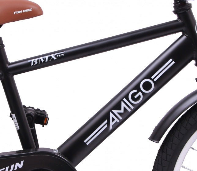 Amigo Fun 20 Inch 32 cm Jongens Terugtraprem Matzwart