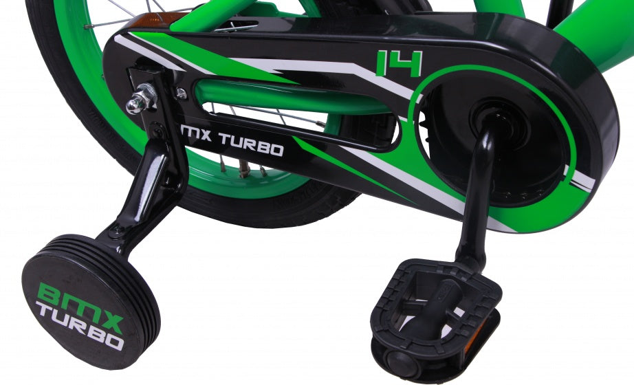 Amigo Turbo 14 Inch 21 cm Jongens Terugtraprem Groen