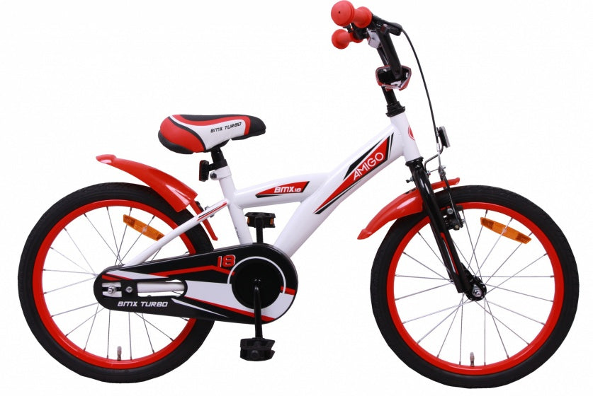 Amigo Turbo 18 Inch 25 cm Jongens Terugtraprem Wit