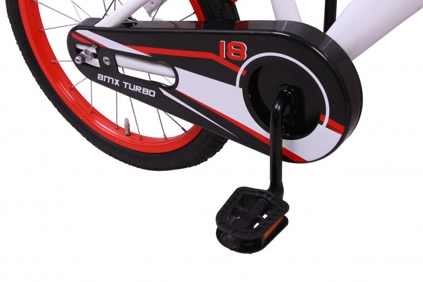 Amigo Turbo 18 Inch 25 cm Jongens Terugtraprem Wit