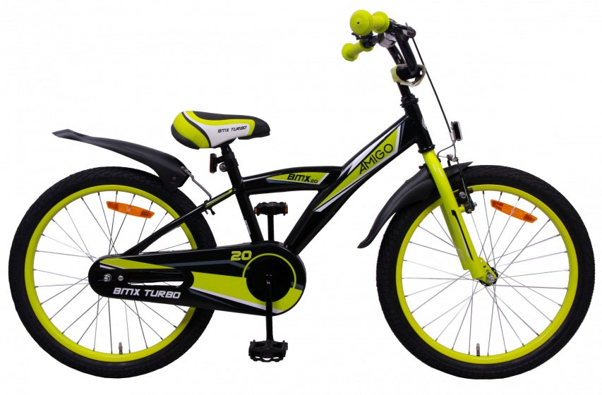 Amigo Turbo 20 Inch 29 cm Jongens Terugtraprem Zwart