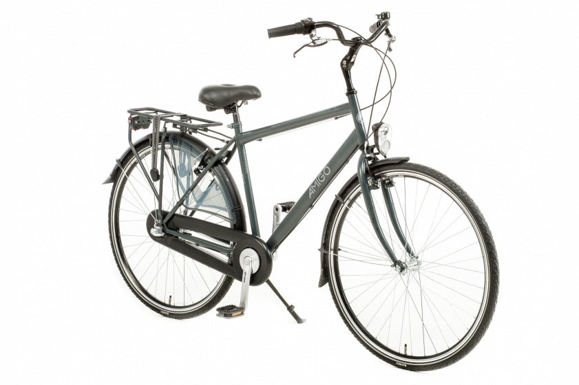 Amigo Bright 28 Inch 50 cm Heren 3V V-Brakes Antraciet