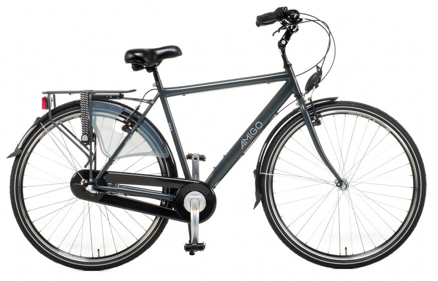 Amigo Bright 28 Inch 56 cm Heren 3V V-Brakes Antraciet