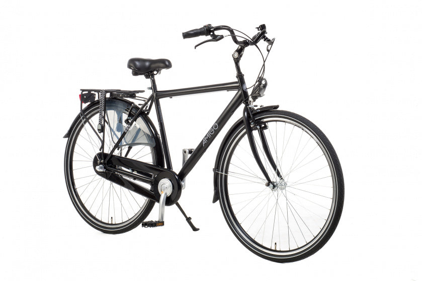 Bright 28 Inch 56 cm Heren 3V V-Brakes Matzwart
