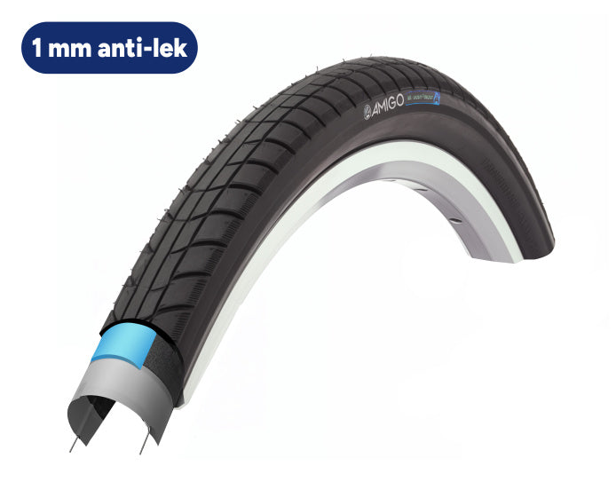 Amigo Buitenband anti-lek Toro 28 x 1.50-1 5/8 x 1 1/2 (40-622) zwart