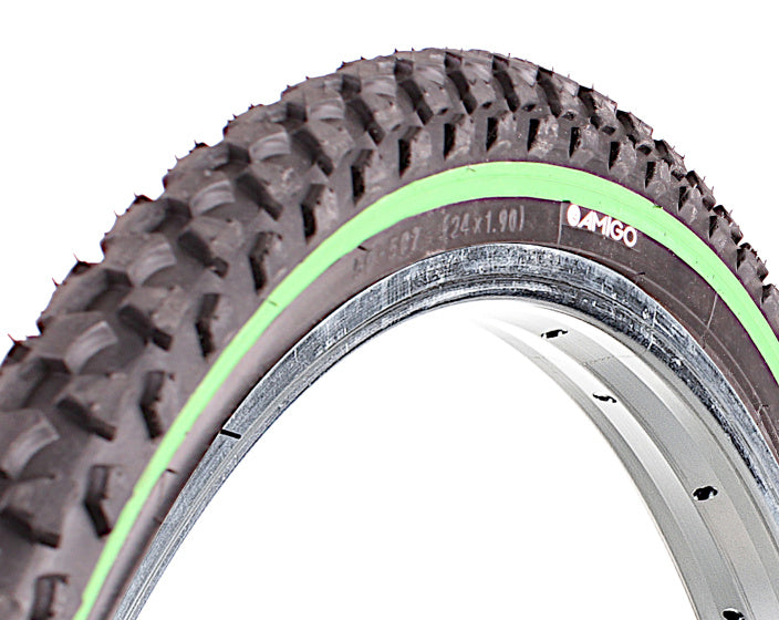 buitenband Ortem M1000 24 x 1.90 (50-507) zwart/groen