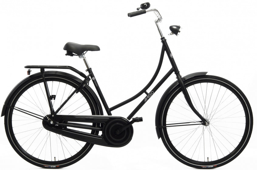Classic C3 28 Inch 56 cm Dames Terugtraprem Matzwart