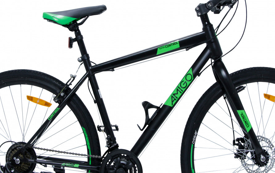 Control 28 Inch 47 cm Unisex 21V V-Brakes Zwart/Groen