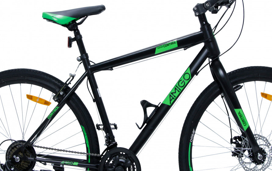 Amigo Control 28 Inch 47 cm Unisex 21V V-Brakes Zwart/Groen