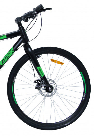 Amigo Control 28 Inch 47 cm Unisex 21V V-Brakes Zwart/Groen