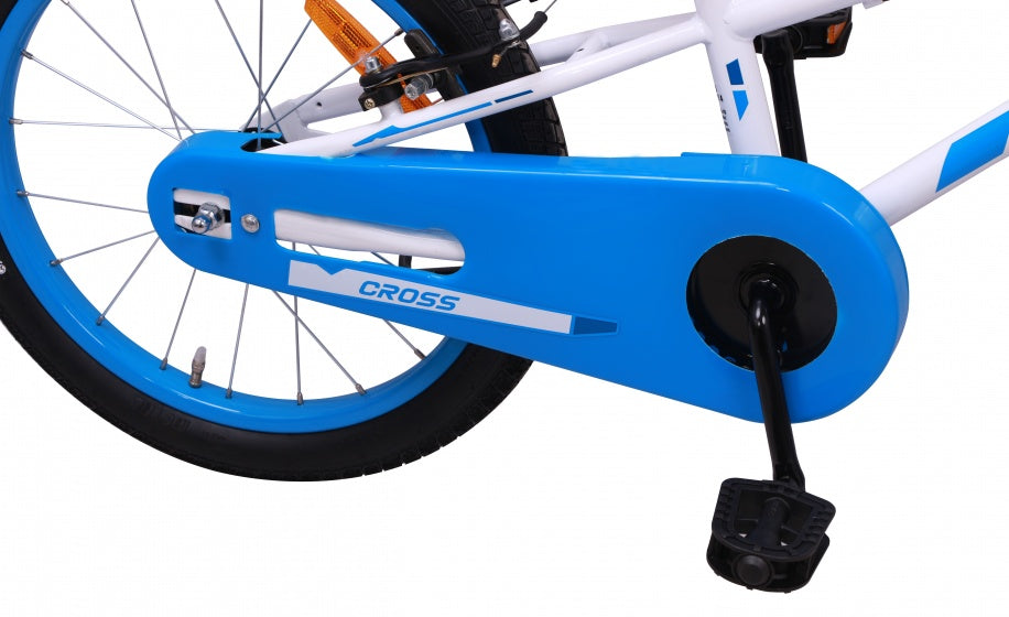 Amigo Cross 18 inch 22 cm jongens v-brakes blauw/wit