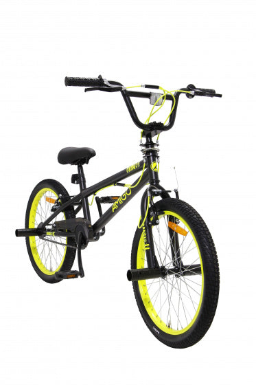Amigo Danger 20 Inch 26 cm Unisex V-Brakes Zwart/Geel