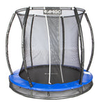 inground trampoline Deluxe met veiligheidsnet 244 cm blauw