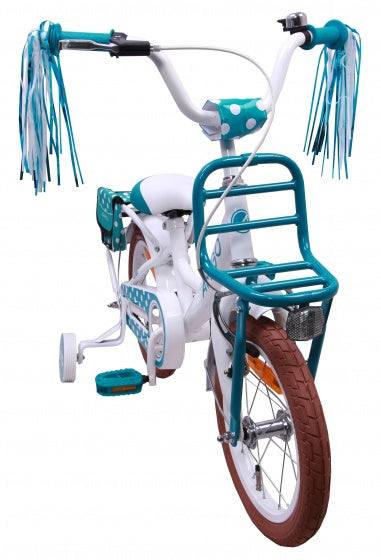 Amigo Dots 12 Inch 19 cm Meisjes Terugtraprem Wit