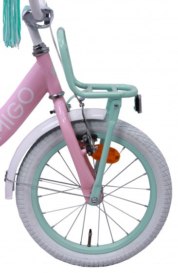 dots 14 inch 21 cm meisjes terugtraprem roze