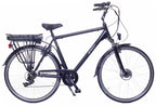 E-Active 28 Inch 50 cm Heren 7V V-Brakes Matzwart