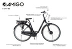 E-City S2 504Wh 28 Inch 52 cm Dames 7V Rollerbrake Matgrijs