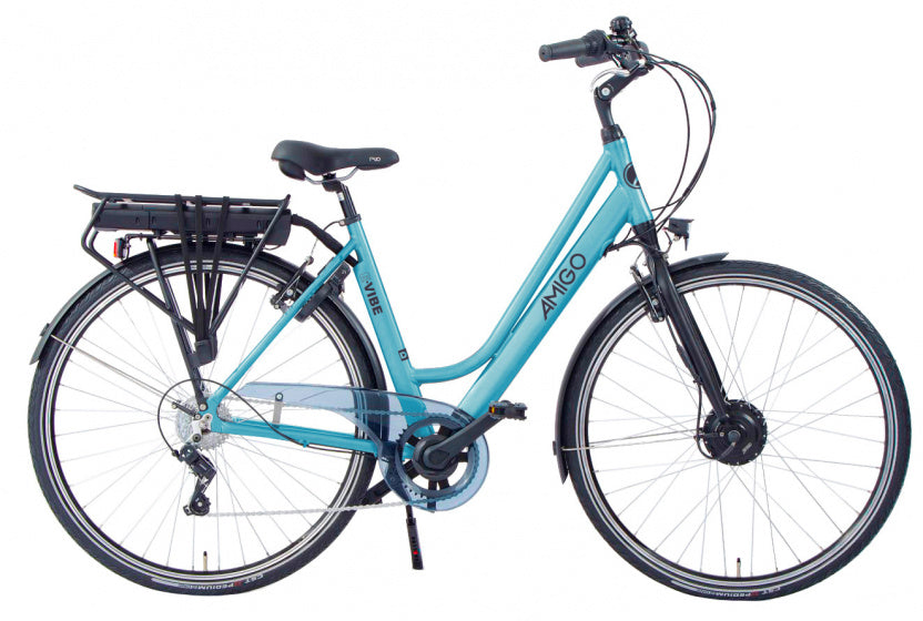 E-Vibe D1 28 Inch 48 cm Dames 7V V-Brakes Matblauw