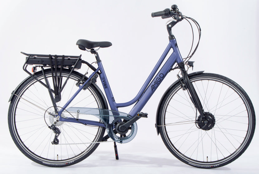 E-Vibe D1 28 Inch 54 cm Dames 7V V-Brakes Blauwgrijs