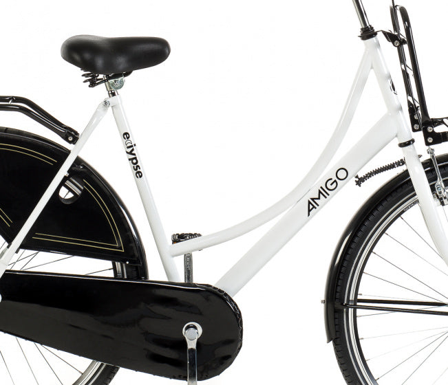 Eclypse 28 Inch 56 cm Dames Terugtraprem Wit/Zwart