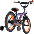 Amigo Explorer 16 Inch 23 cm Jongens Terugtraprem Blauw/Oranje