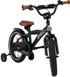 Amigo Explorer 16 Inch 23 cm Jongens Terugtraprem Zwart/Wit