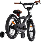 Amigo Explorer 16 Inch 23 cm Jongens Terugtraprem Zwart/Wit