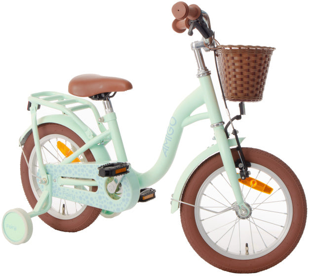 Amigo Fairy 14 Inch 22 cm Meisjes Terugtraprem Mintgroen