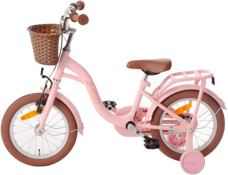 Amigo Fairy 14 Inch 22 cm Meisjes Terugtraprem Zalmroze