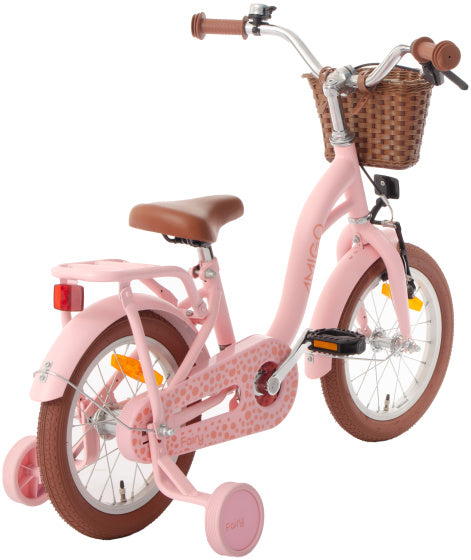 Amigo Fairy 14 Inch 22 cm Meisjes Terugtraprem Zalmroze