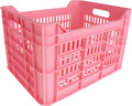 Amigo Fietskrat 30 liter kunststof roze