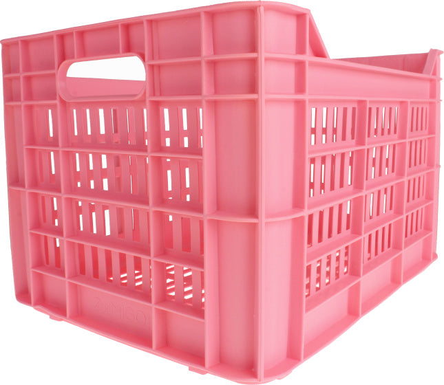 Amigo Fietskrat 30 liter kunststof roze