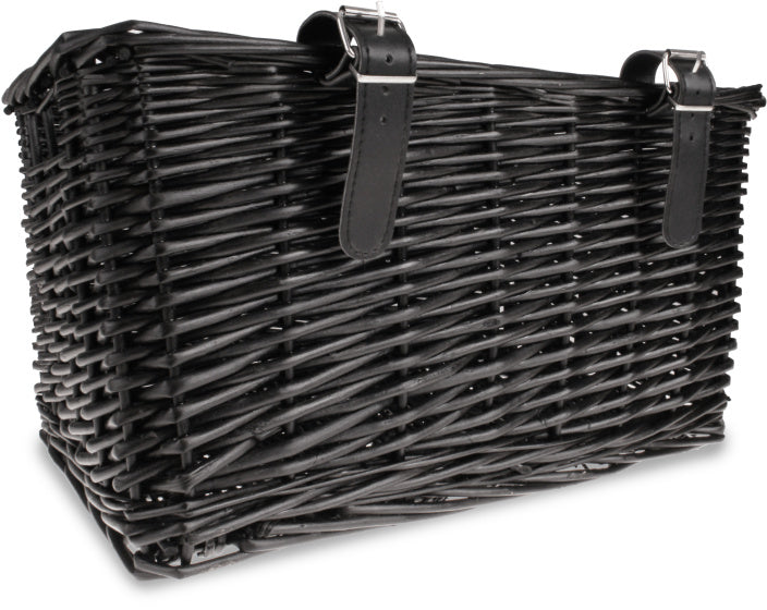 Amigo Fietsmand 26 liter riet zwart