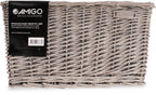 Amigo Fietsmand 34 liter riet asgrijs
