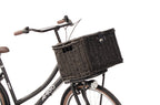 Amigo Fietsmand met deksel 45 liter riet asgrijs