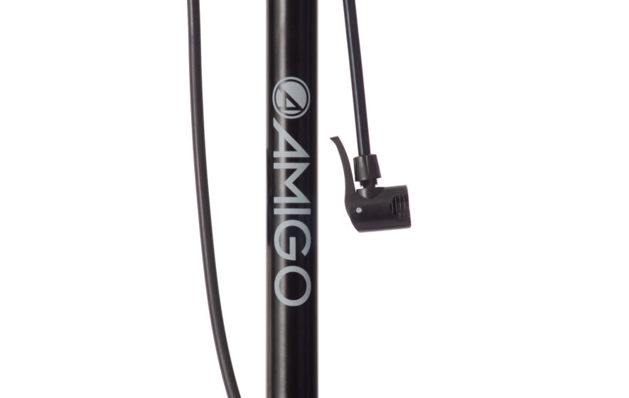 Amigo Fietspomp met drukmeter 11 Bar 61 cm zwart