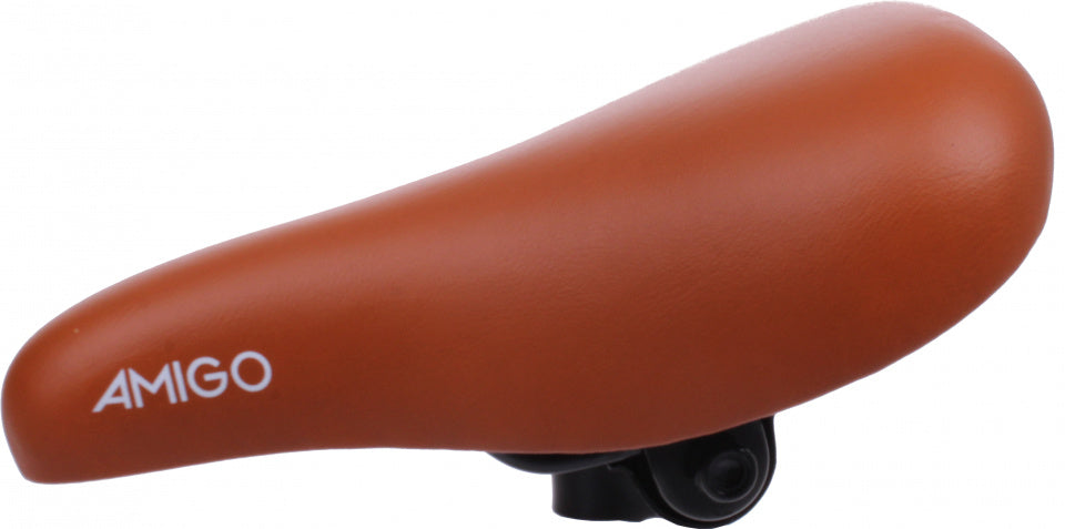 fietszadel junior 22,5 x 14,5 x 11,4 cm kunstleer/staal bruin