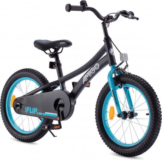 Amigo Flip 18 inch 26,5 cm jongens terugtraprem zwart/blauw