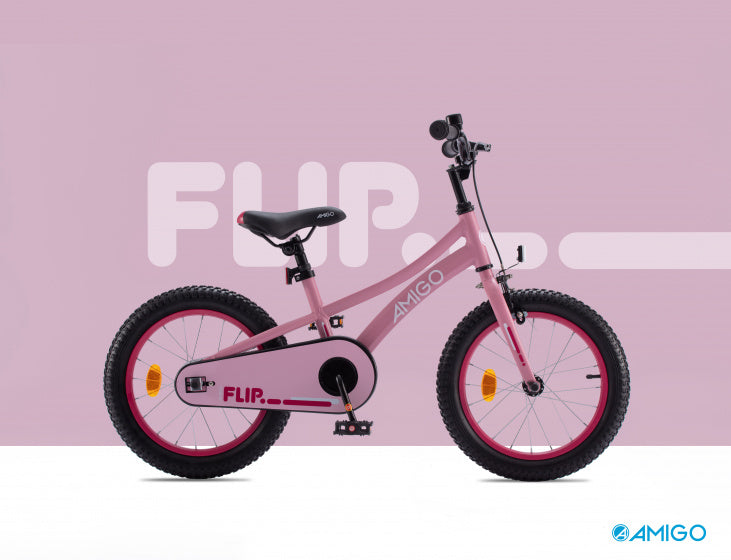 Amigo Flip 18 inch 26,5 cm meisjes terugtraprem roze