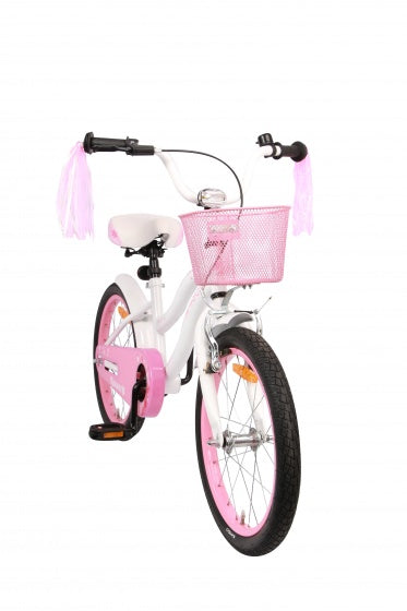 flower 18 inch 30 cm meisjes terugtraprem wit