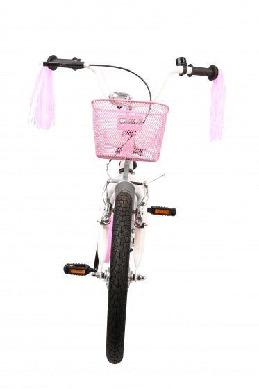 flower 18 inch 30 cm meisjes terugtraprem wit