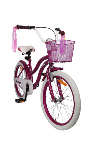 Amigo Flower 20 inch 33 cm meisjes terugtraprem paars