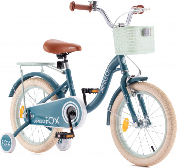 Amigo Fox 12 Inch 20 cm Meisjes Terugtraprem Blauw