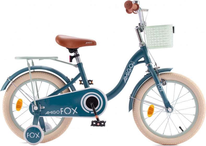 Amigo Fox 12 Inch 20 cm Meisjes Terugtraprem Blauw