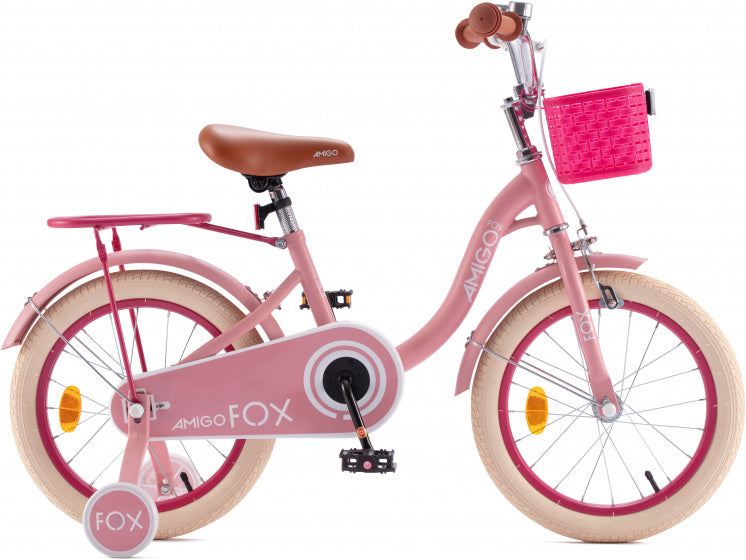 fox 12 inch 20 cm meisjes terugtraprem roze