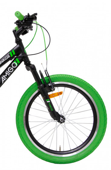 fun ride 20 inch 33 cm junior 7v v-brakes zwart/groen