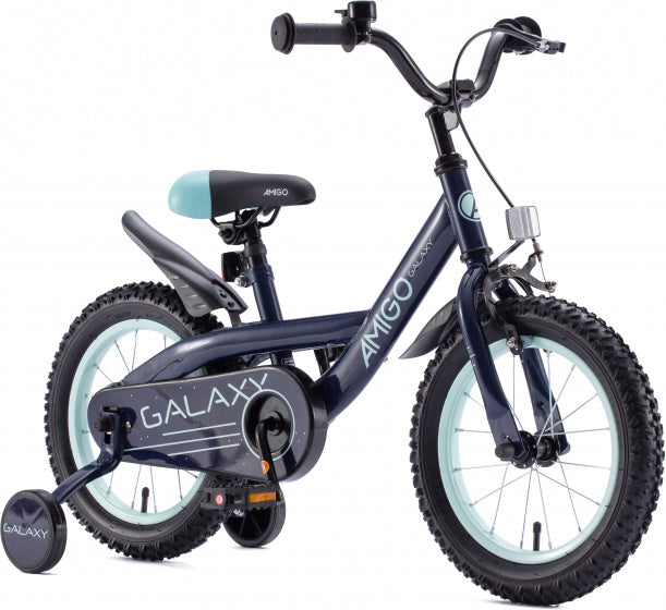 galaxy 16 inch 25 cm jongens terugtraprem donkerblauw