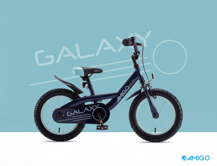 galaxy 18 inch 26,5 cm jongens terugtraprem donkerblauw