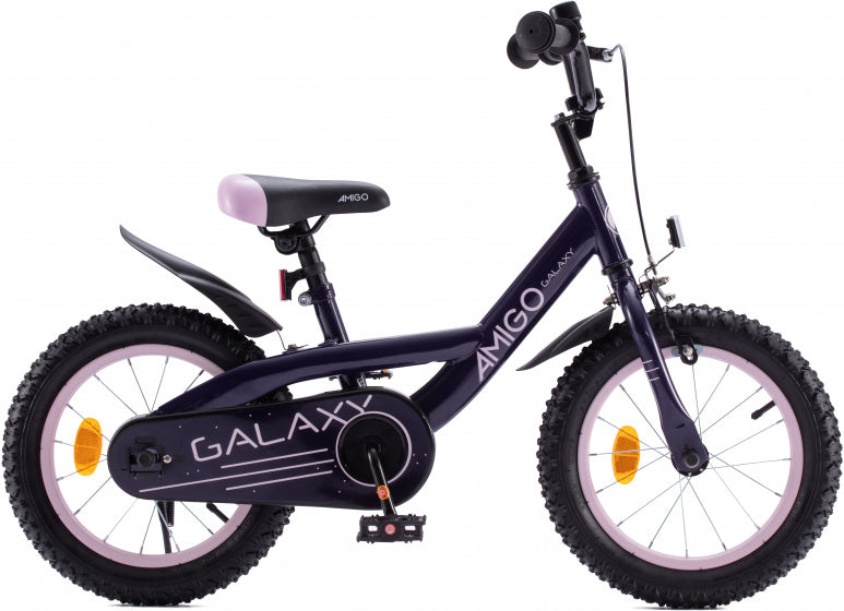 galaxy 18 inch 26,5 cm jongens terugtraprem paars
